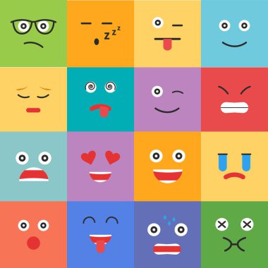 yaratıcı karikatür tarzı gülümsüyor