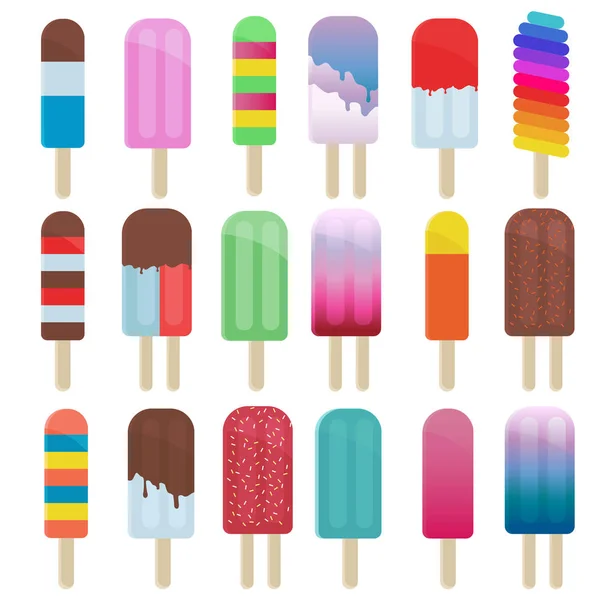 Paletas y helado — Vector de stock