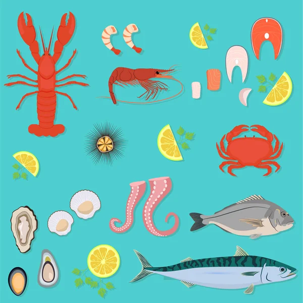 Идея с морепродуктами — стоковый вектор