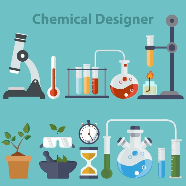 Laboratorio di ricerca sull'educazione scientifica — Vettoriale Stock