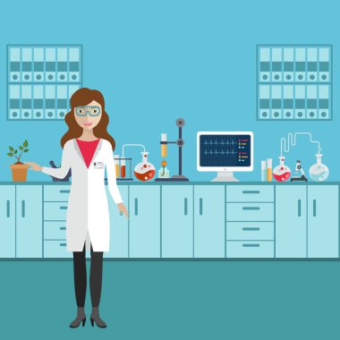 Test tüplü laboratuar asistanı