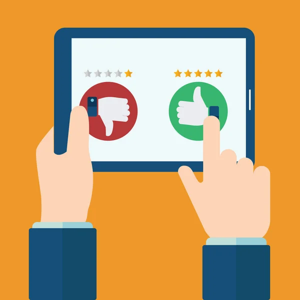 Rating op klant dienst illustratie — Stockvector