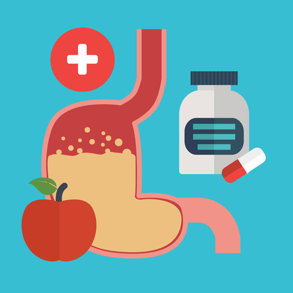 Human Stomach health care concept