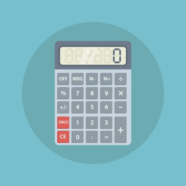 Hesap makinesi simge düz tasarlamak