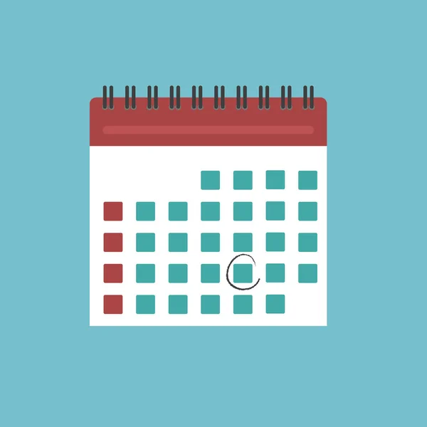 Important mark in calendar — Stock Vector
