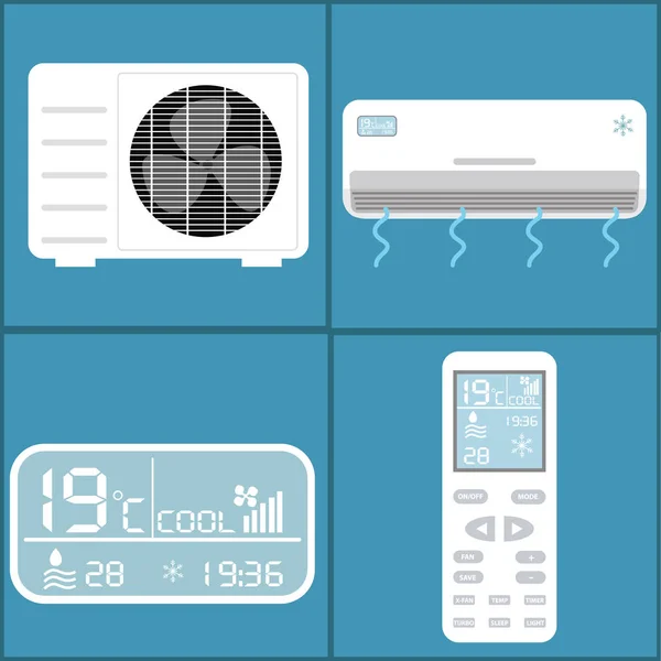 Air conditioner systeem — Stockvector