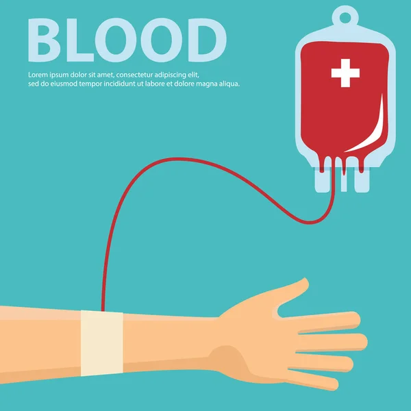 Concepto de donación de sangre — Vector de stock