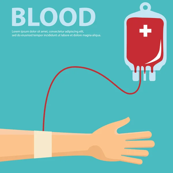 Blood donation concept — Stock Vector