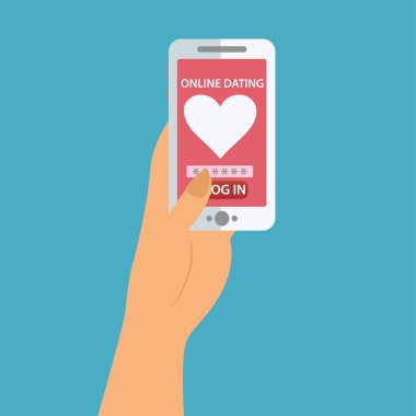 Tanışma app smartphone kullanan kadın