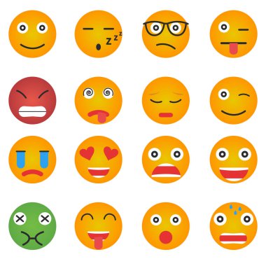 Karikatür tarzı gülümsüyor 