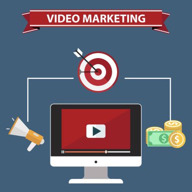 video and digital marketing clipart