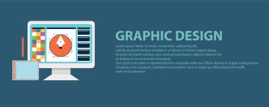 Grafik tasarım kavramı afiş