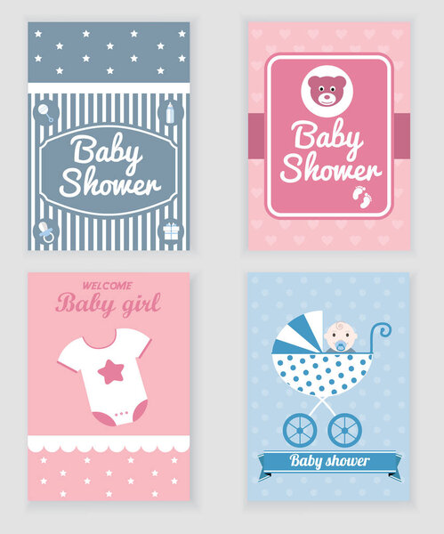 Baby shower celebration cards