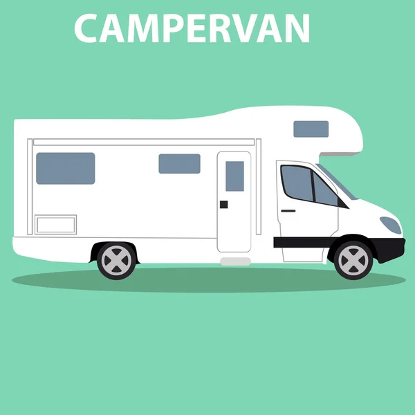 Brandless camper van — 图库矢量图片