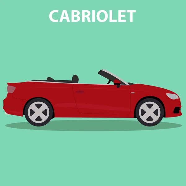 Cabriolet car transport — 图库矢量图片