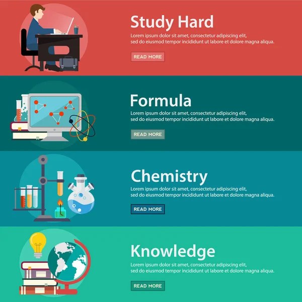 教育科学セット — ストックベクタ