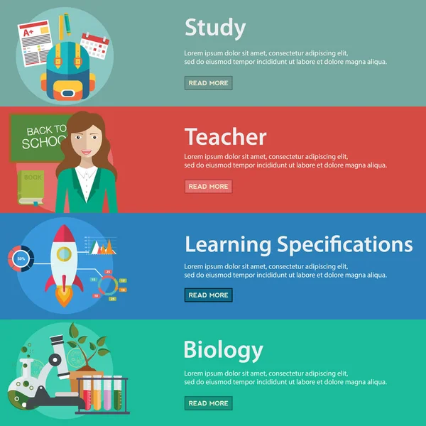 Ensemble éducation et sciences — Image vectorielle