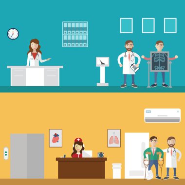 Klinik Resepsiyon ve Mr'ı inceden inceye gözden geçirmek 