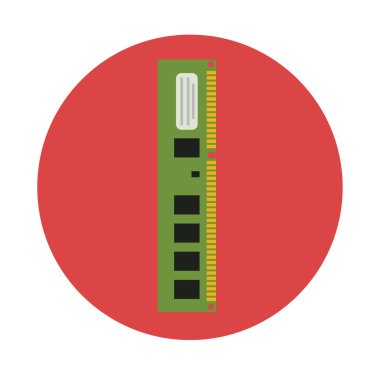 RAM bellek düz tasarım styl