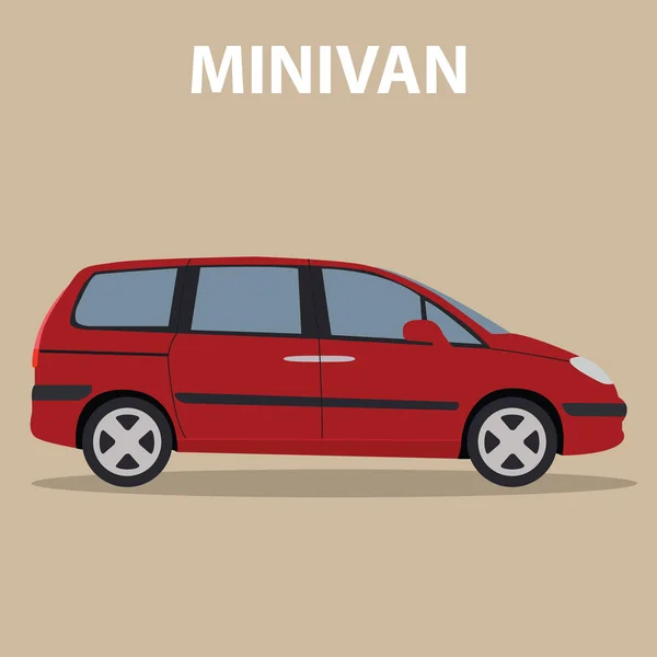 Minivan vehicle transport — Stock Vector