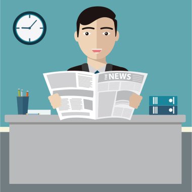 işadamı okuma gazete