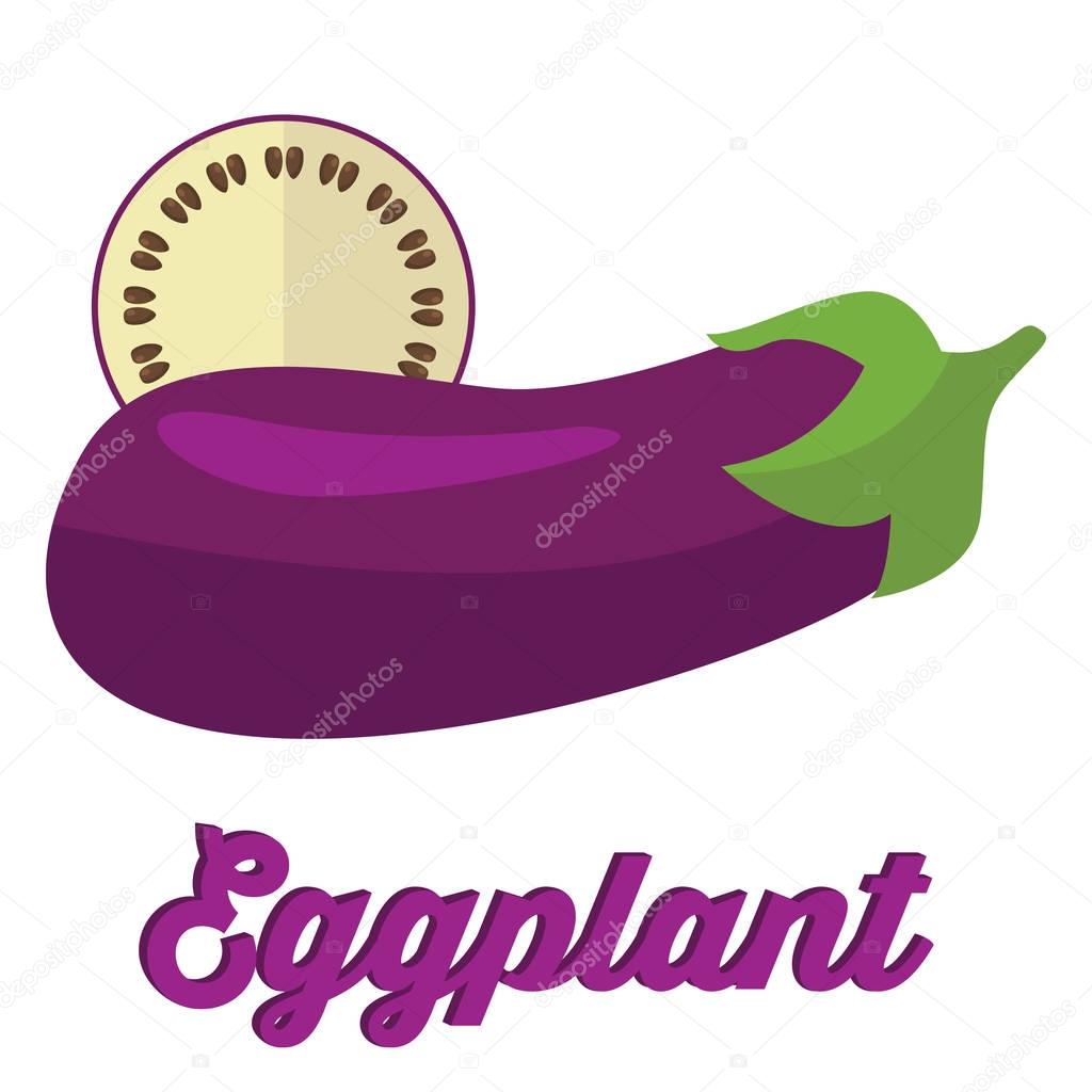 Ripe Eggplant and slice 