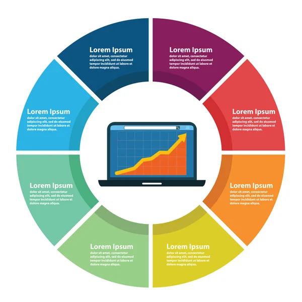 Web 模板的圆形图表图. — 图库矢量图片
