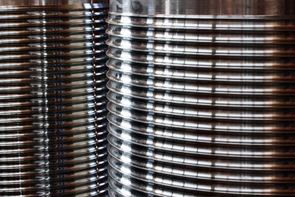 Stalen cilinders geproduceerd in fabriek — Stockfoto
