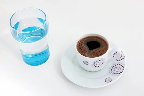 Turkish coffee and water — Stock Photo, Image