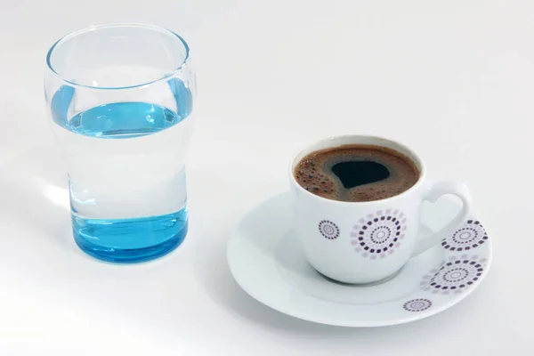 Caffè turco e acqua — Foto Stock