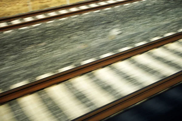 Abstract, Moving blurred railroad — Stock Photo, Image