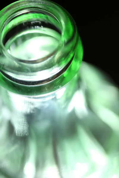 Glass bottle transparent, background — Stock Photo, Image