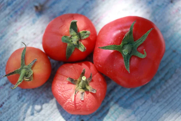 Red, organic tomato background — Stock Photo, Image