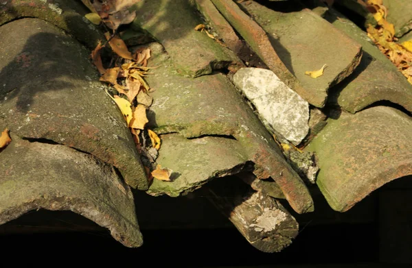 Tejas de tierra vieja — Foto de Stock