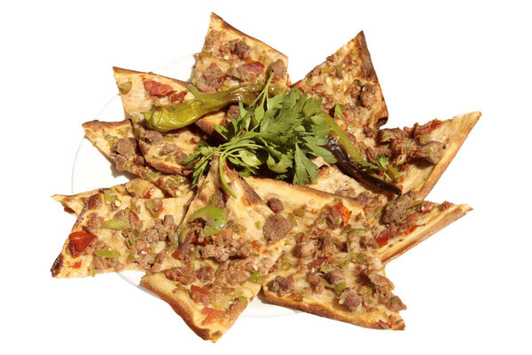 Crunchy Turkish Pizza. ( Etliekmek )