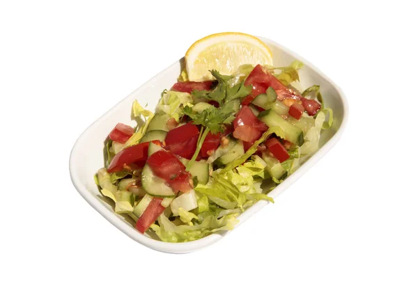 Organiska säsongens sallad med olivolja — Stockfoto