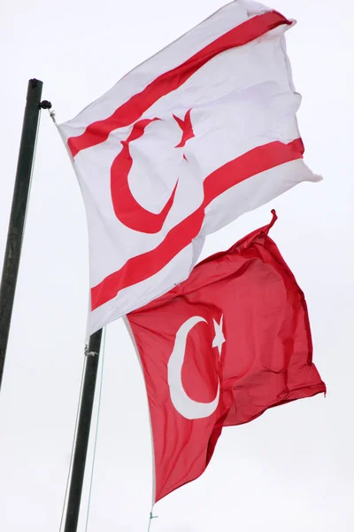 Turquie et Chypre Drapeau — Photo