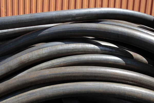 Steel large pipes background — Stock Photo, Image
