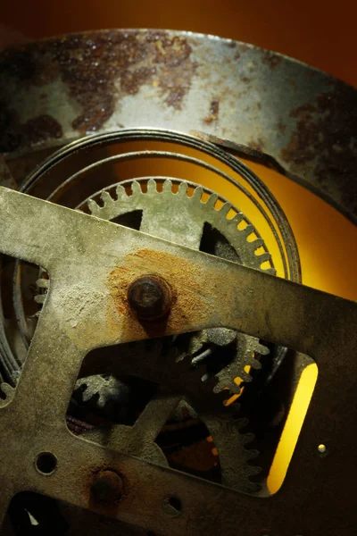 Rusty Clock Wheel Background — Stock Photo, Image