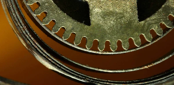 Rusty Clock Wheel Background — Stock Photo, Image