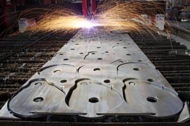 Endüstriyel lazer ile kıvılcım   