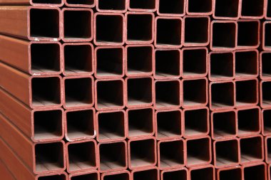 Dokulu arka plan Metal profil boru