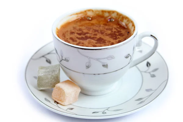 Turkish coffee and delight — Stock Photo, Image