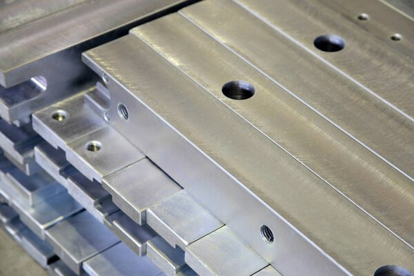 metal mold cutting in the factory 
