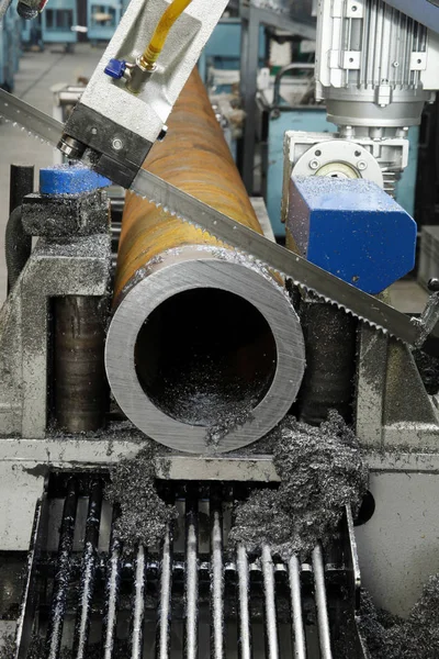Metaal Snijden Zag Fabriek — Stockfoto
