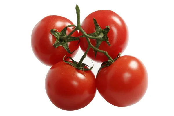 Tomates Rouges Fraîches Isolées Sur Fond Blanc — Photo