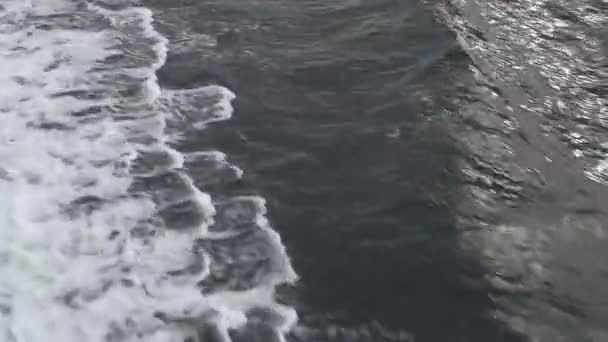 Meerwasser Während Der Schiffsbewegung — Stockvideo