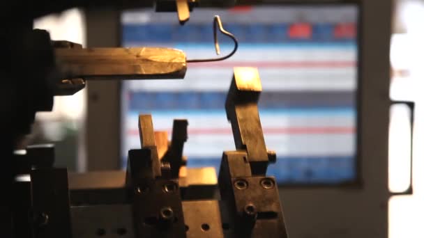 线圈弹簧制造机 — 图库视频影像
