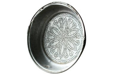 Eski, antika, bakır süzgeç süzgeci 