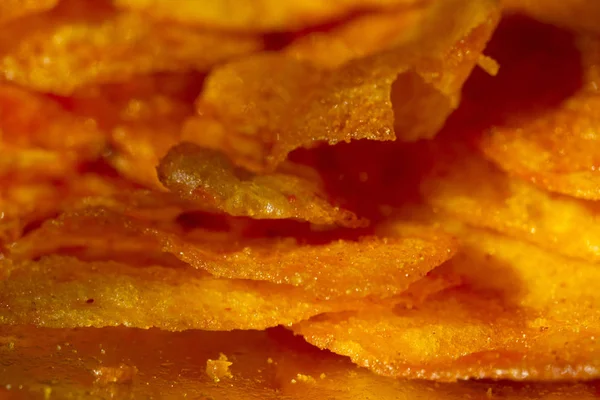 Fresh Spicy Potato Chips Snack — Stock Photo, Image